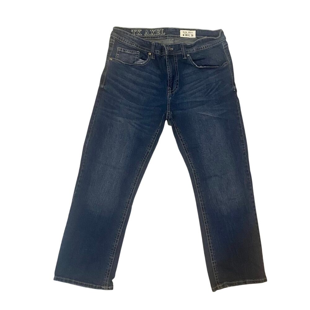 TK Axel Jeans Men’s Size W36 x L30 Blue Slim Boot Denim